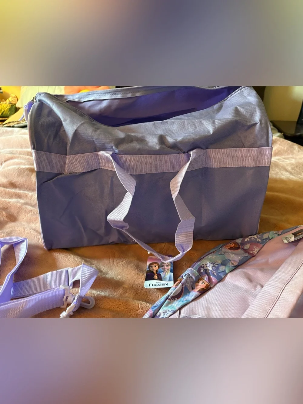 Disney Frozen Purple and Lavender Kids Backpack & Duffel Set